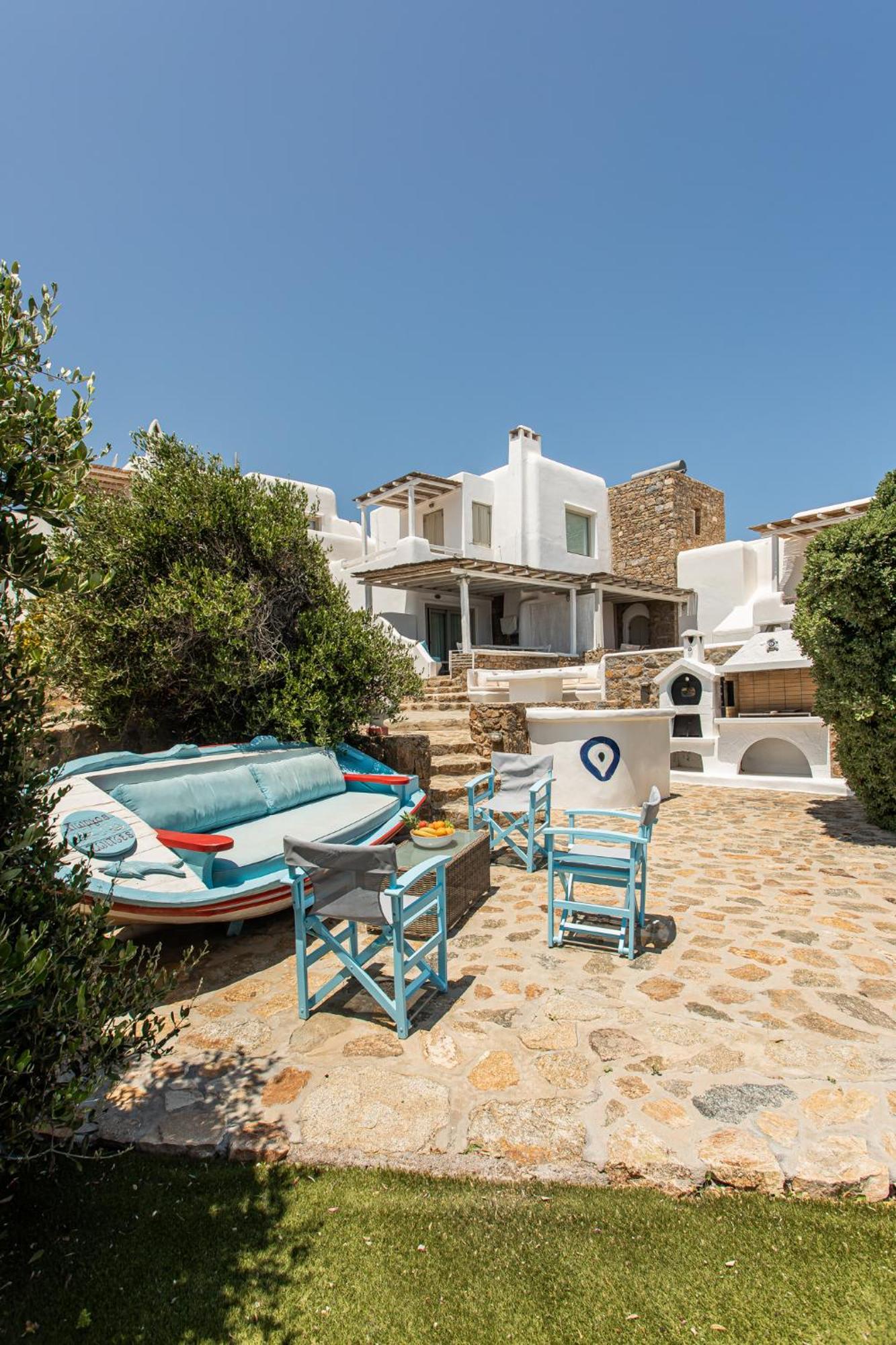 Вилла Manolia Luxury Private House By Mykonian Kazarte Кало-Ливади Экстерьер фото