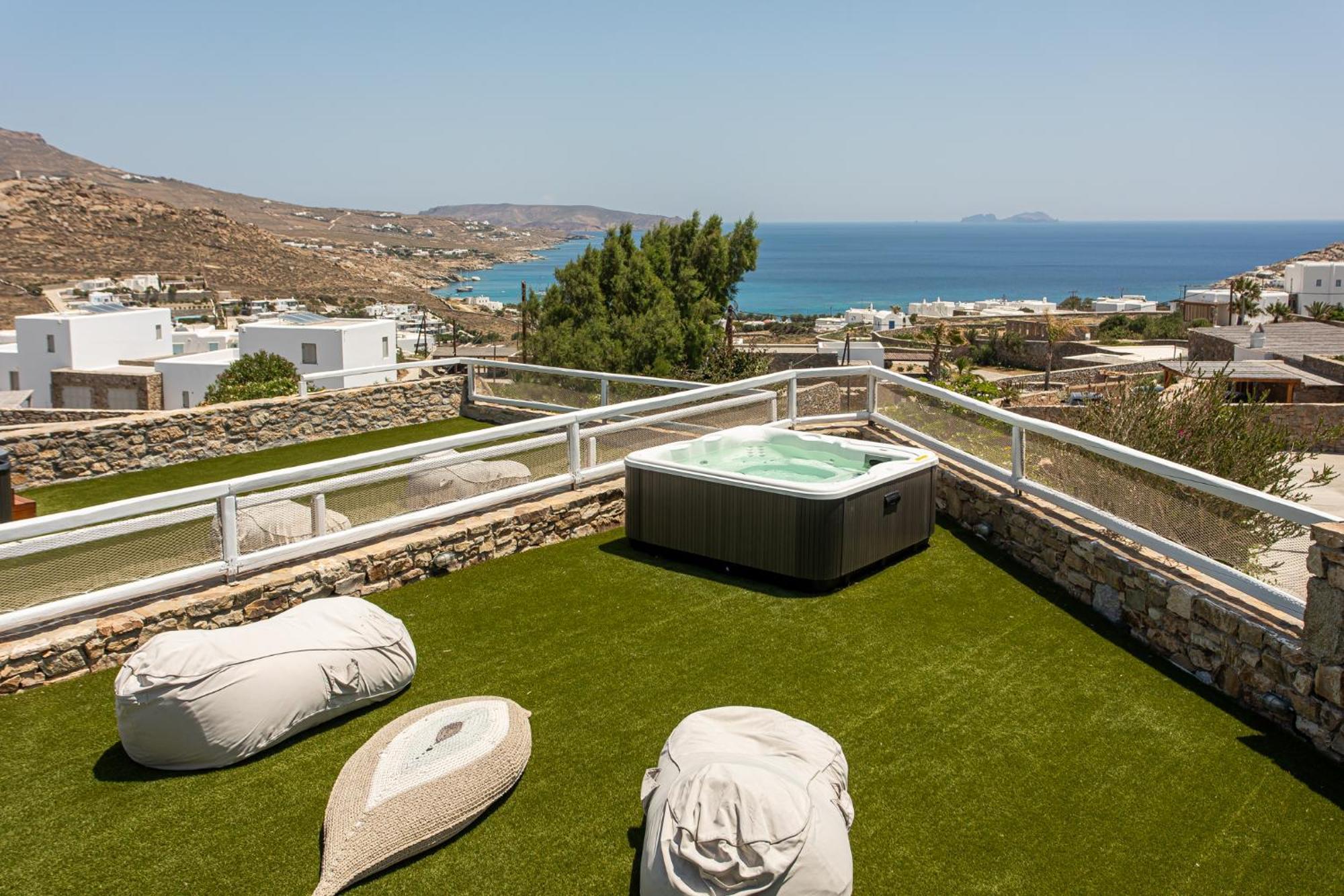 Вилла Manolia Luxury Private House By Mykonian Kazarte Кало-Ливади Экстерьер фото