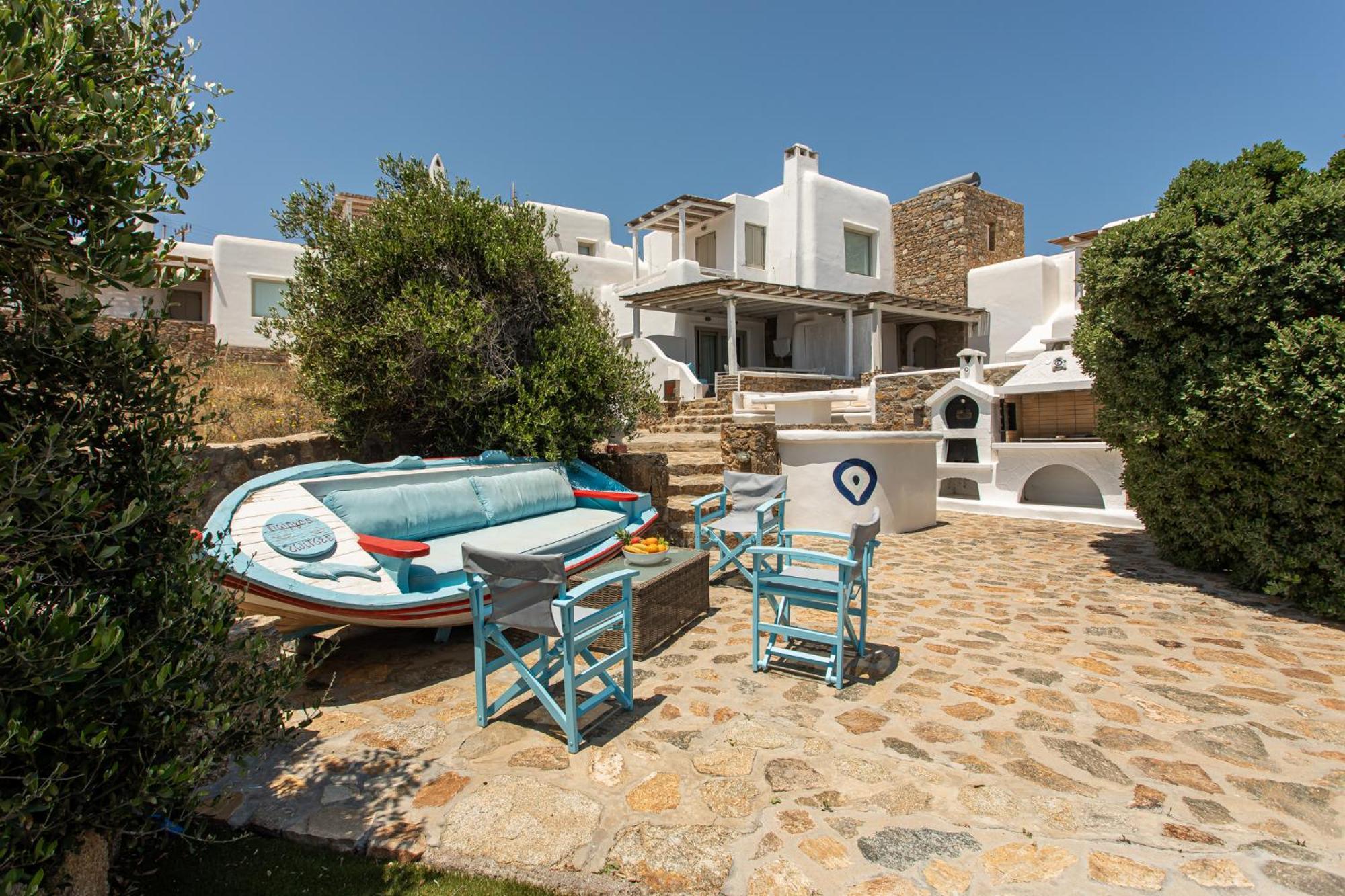 Вилла Manolia Luxury Private House By Mykonian Kazarte Кало-Ливади Экстерьер фото