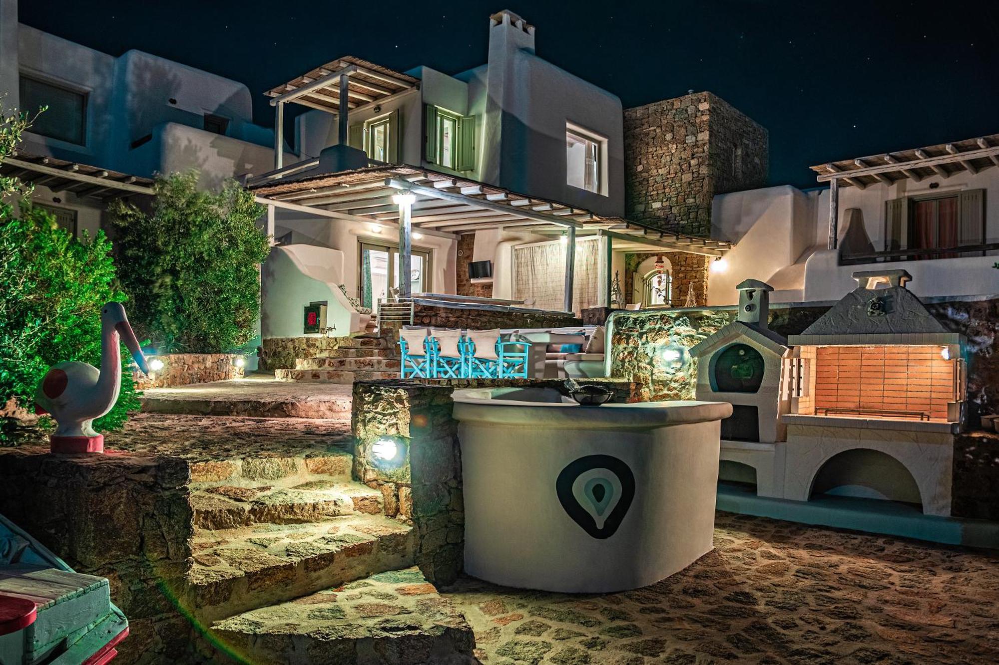 Вилла Manolia Luxury Private House By Mykonian Kazarte Кало-Ливади Экстерьер фото